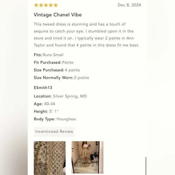 NWT Size 2 - Maeve Tweed Fit & Flare Mini Dress - Picture 16 of 17